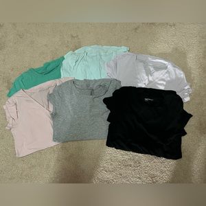 Lot or Bundle of 6 GAP Pure Body Maternity Short Sleeve Tops - Medium